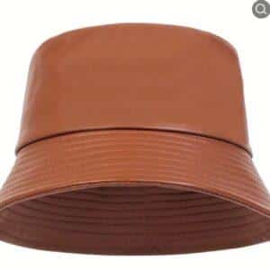 The Mocha Drift Leather Bucket Hat