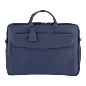 Blue Sleek Carrier Laptop Leather Bag