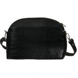 NoirCroc™ Black Crocodile Leather Clutch