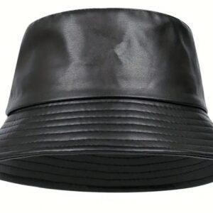 The Noir Drift Leather Bucket Hat