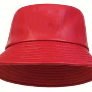 The Ember Curve Leather Bucket Hat