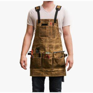 IronHearth™ Burnish Brown Leather Apron
